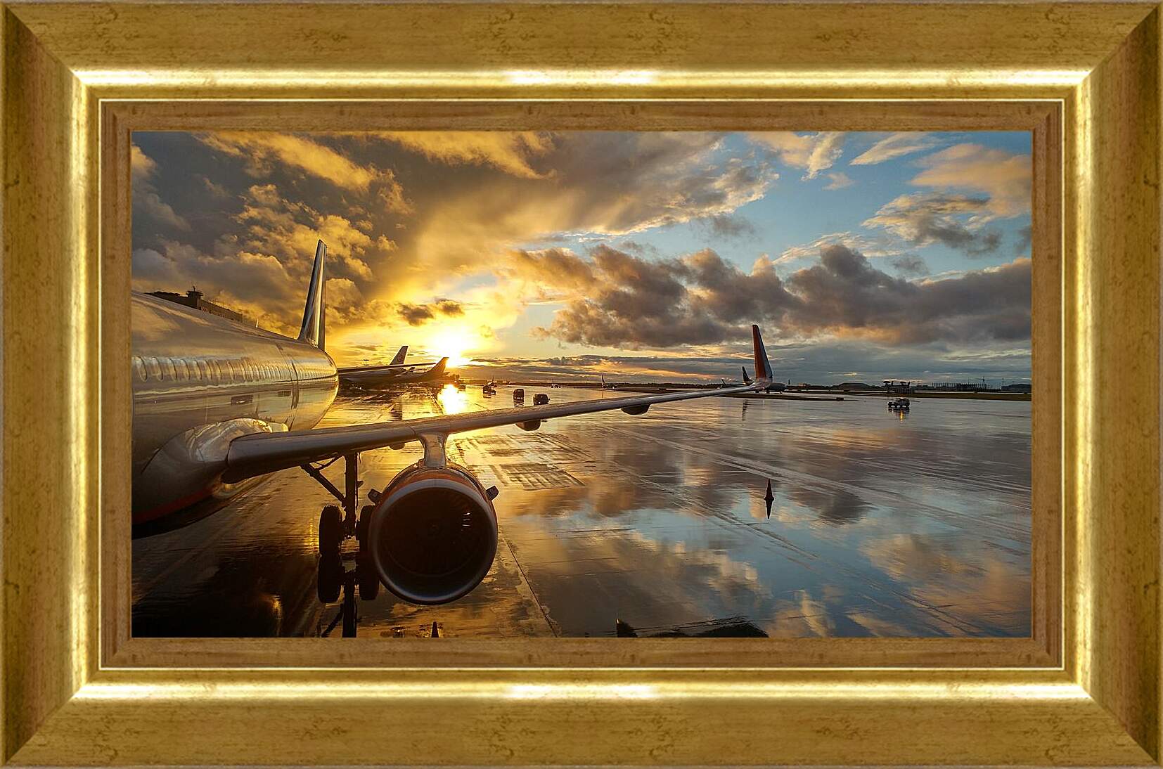 Картина в раме - Крыло самолёта