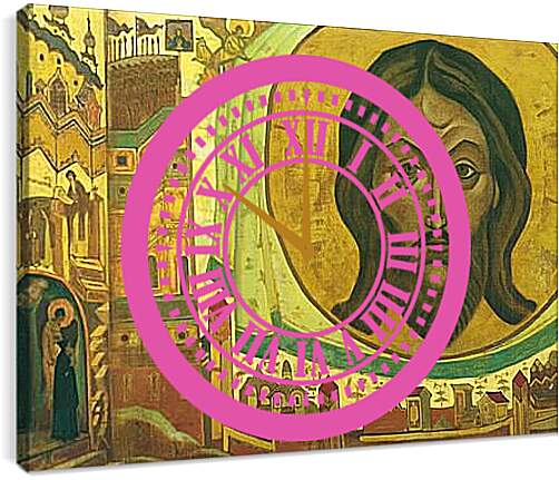 Часы картина - Святой Сергий. Рерих Николай