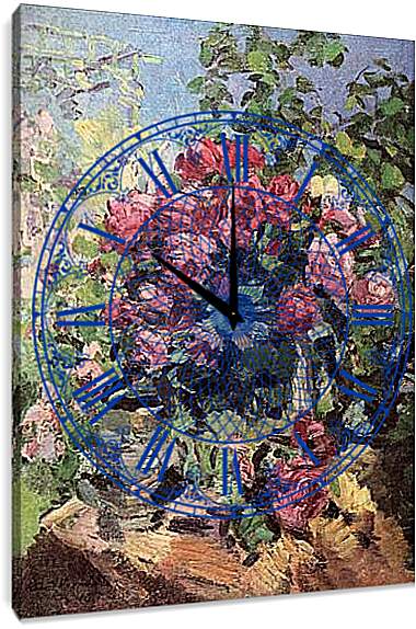 Часы картина - Цветы. Коровин Константин