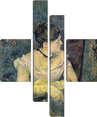 Модульная картина - Mette Gauguin en robe de soir. Поль Гоген
