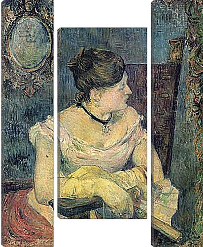 Модульная картина - Mette Gauguin en robe de soir. Поль Гоген