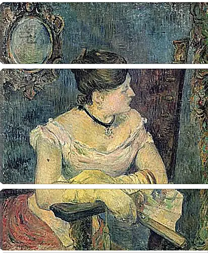 Модульная картина - Mette Gauguin en robe de soir. Поль Гоген