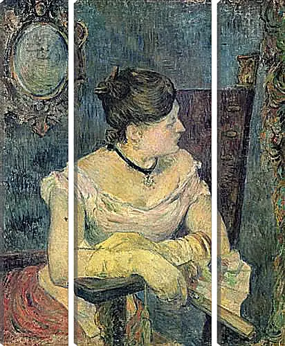 Модульная картина - Mette Gauguin en robe de soir. Поль Гоген