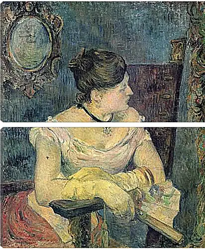 Модульная картина - Mette Gauguin en robe de soir. Поль Гоген