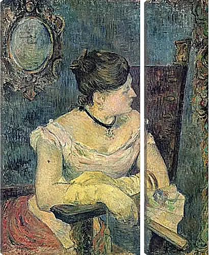 Модульная картина - Mette Gauguin en robe de soir. Поль Гоген