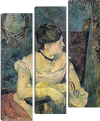 Модульная картина - Mette Gauguin en robe de soir. Поль Гоген