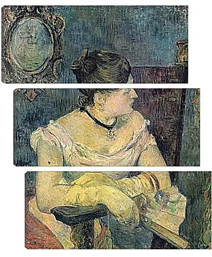 Модульная картина - Mette Gauguin en robe de soir. Поль Гоген