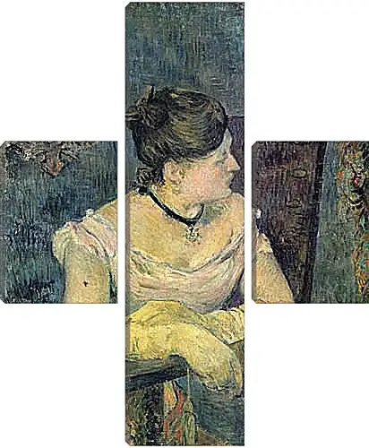 Модульная картина - Mette Gauguin en robe de soir. Поль Гоген