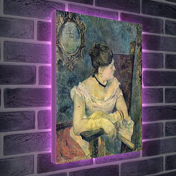 Лайтбокс световая панель - Mette Gauguin en robe de soir. Поль Гоген