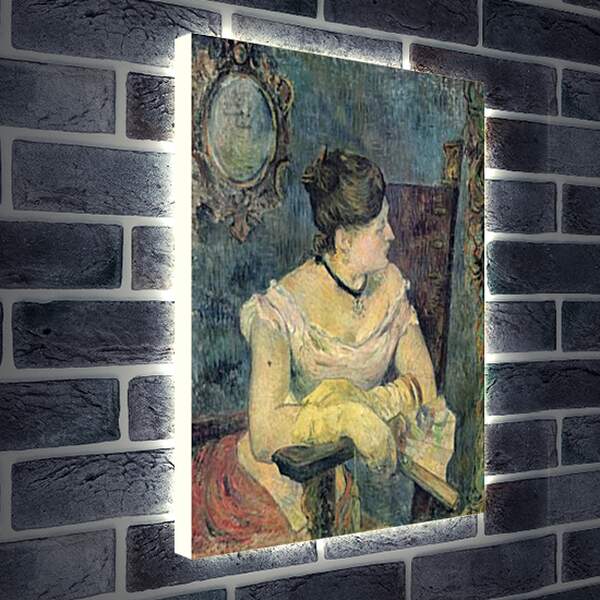 Лайтбокс световая панель - Mette Gauguin en robe de soir. Поль Гоген