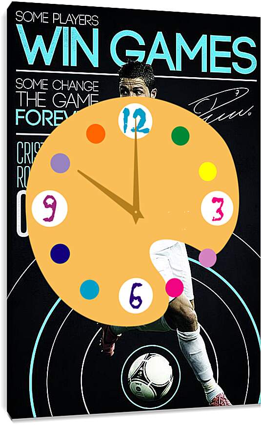 Часы картина - Криштиану Роналду на обложке журнала.