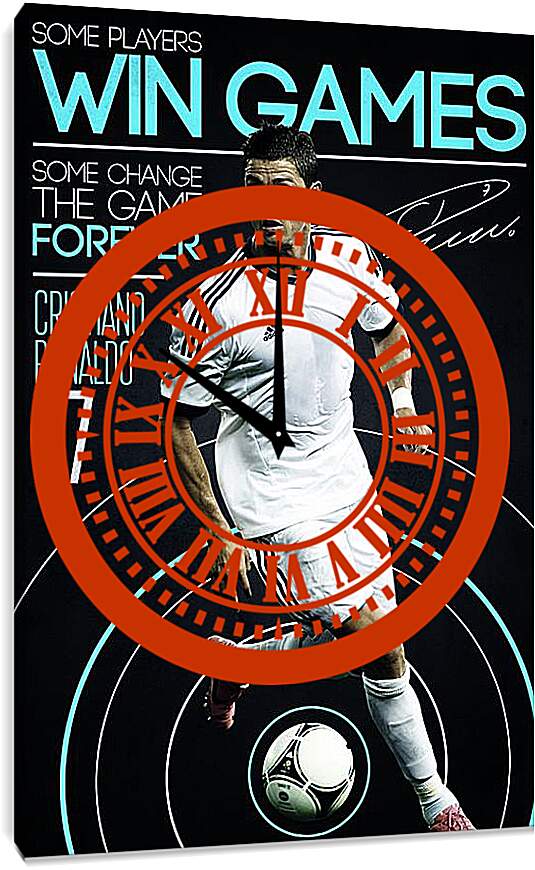 Часы картина - Криштиану Роналду на обложке журнала.