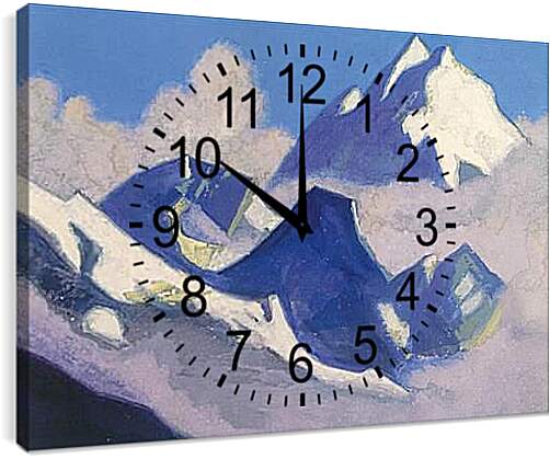 Часы картина - Ледник. Рерих Николай