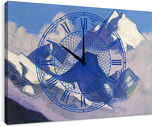 Часы картина - Ледник. Рерих Николай