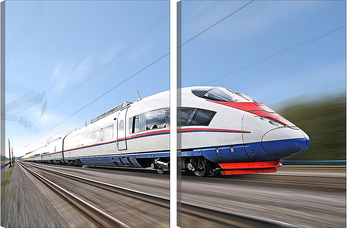 Модульная картина - Скоростной поезд