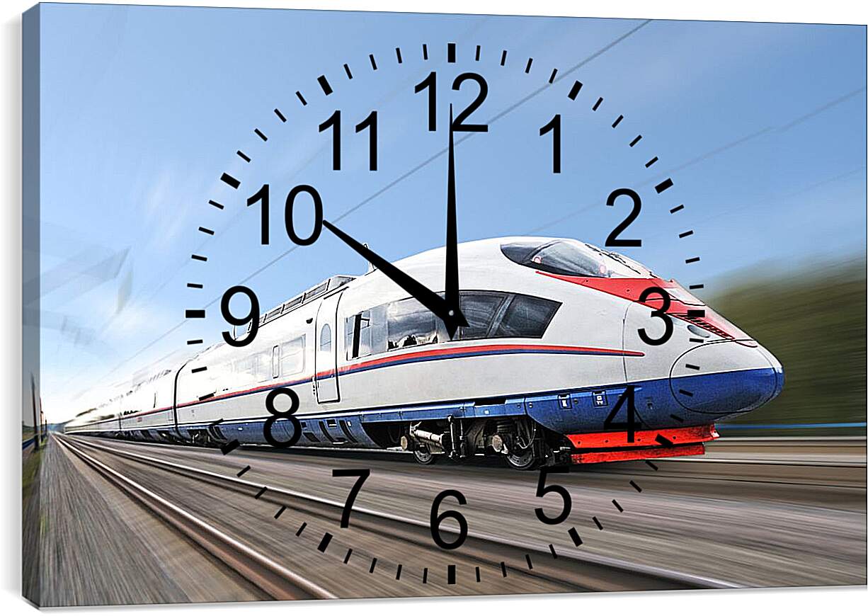 Часы картина - Скоростной поезд