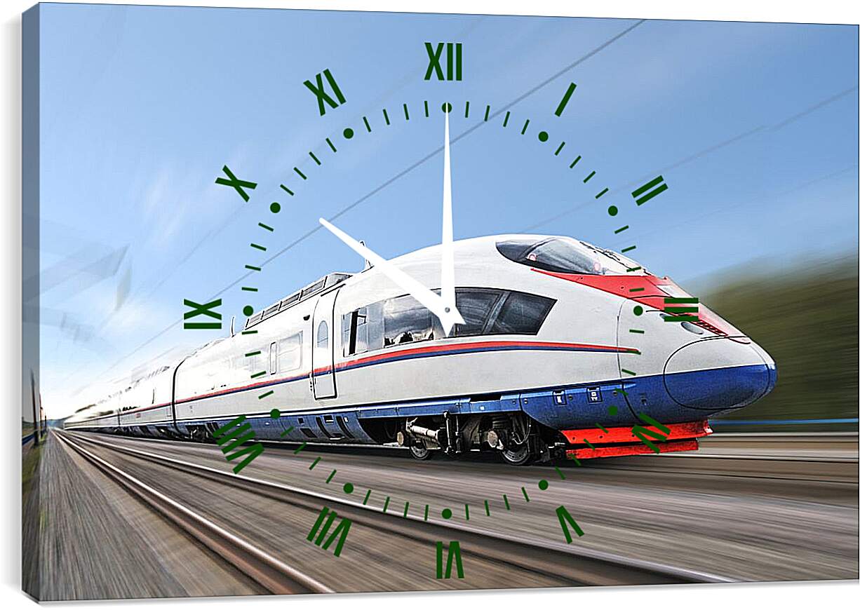 Часы картина - Скоростной поезд