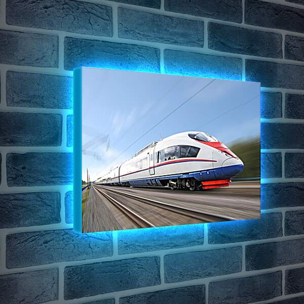 Лайтбокс световая панель - Скоростной поезд