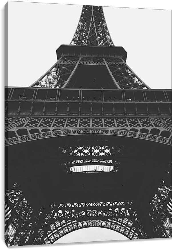 Постер и плакат - Черно-белая Эйфелева башня