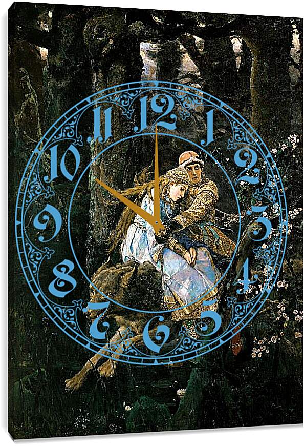 Часы картина - Иван-царевич на сером волке. Виктор Васнецов