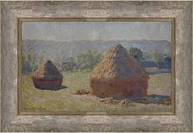 Картина в раме - Haystacks at the End of the Summer, Morning Effect. Клод Моне