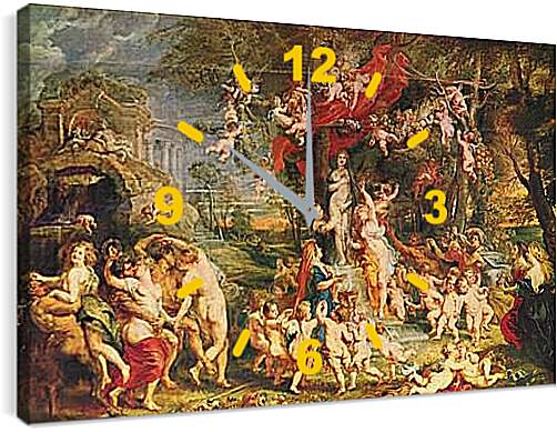 Часы картина - Праздник Венеры. Питер Пауль Рубенс