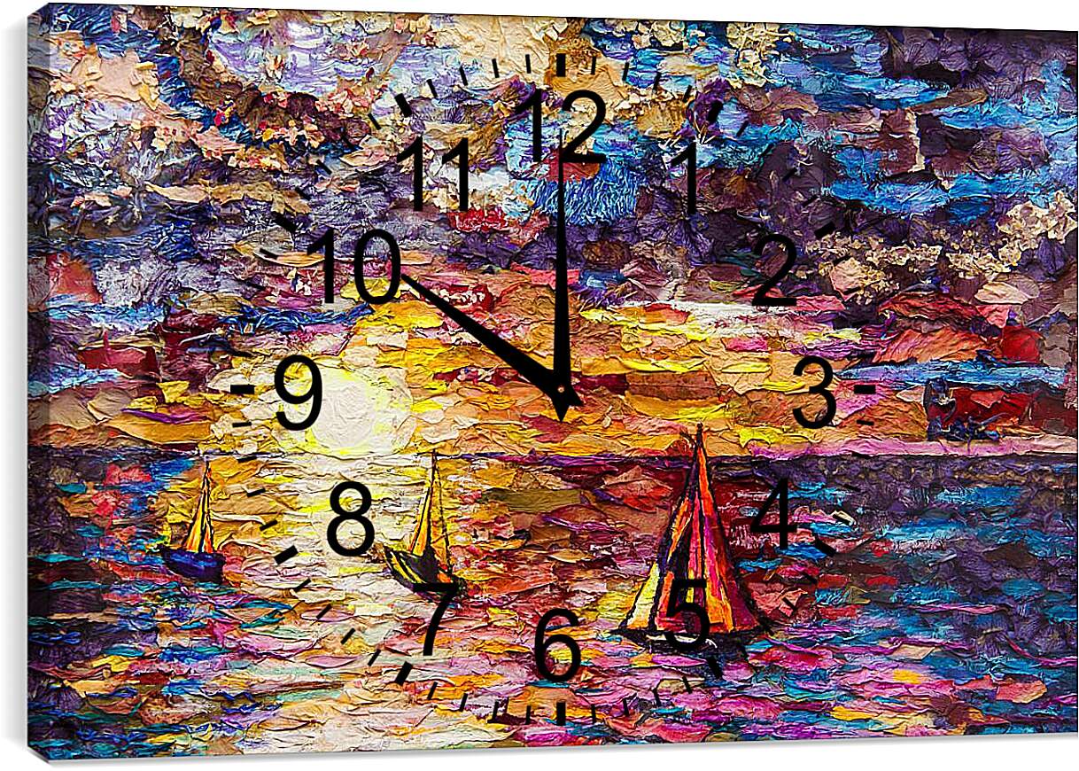Часы картина - Яхты