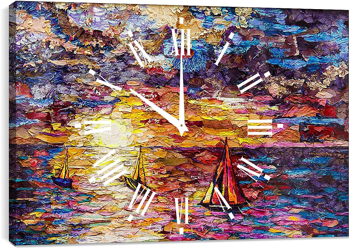 Часы картина - Яхты