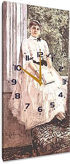 Часы картина - Портрет артистки Татьяны Спиридоновны Любатович. Коровин Константин