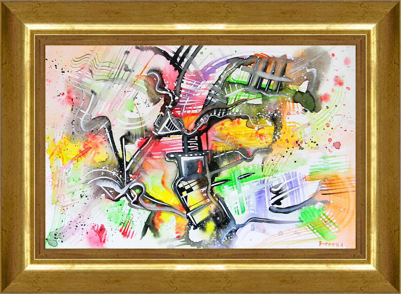 Картина в раме - Арт абстракция Кандинский