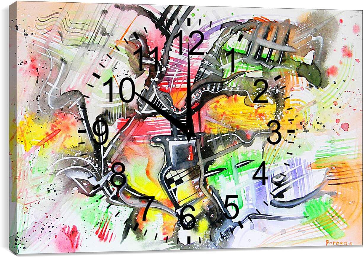 Часы картина - Арт абстракция Кандинский