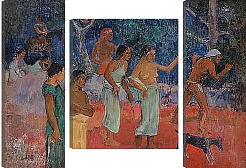 Модульная картина - Scene from Tahitian Life. Поль Гоген