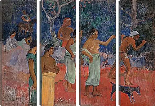 Модульная картина - Scene from Tahitian Life. Поль Гоген