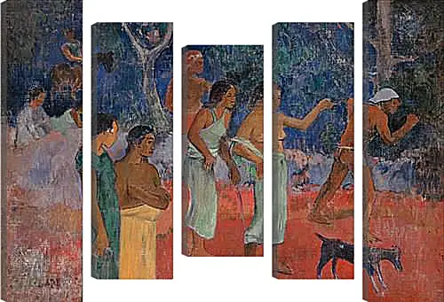 Модульная картина - Scene from Tahitian Life. Поль Гоген