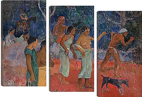 Модульная картина - Scene from Tahitian Life. Поль Гоген