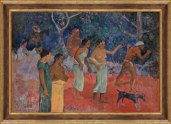 Картина в раме - Scene from Tahitian Life. Поль Гоген