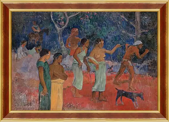 Картина в раме - Scene from Tahitian Life. Поль Гоген