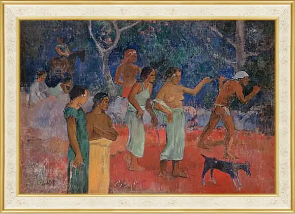 Картина в раме - Scene from Tahitian Life. Поль Гоген