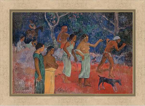 Картина в раме - Scene from Tahitian Life. Поль Гоген