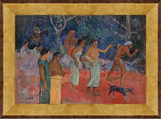 Картина в раме - Scene from Tahitian Life. Поль Гоген