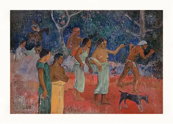 Картина в раме - Scene from Tahitian Life. Поль Гоген