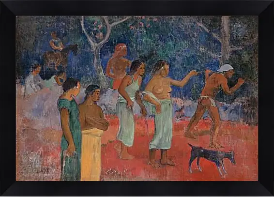 Картина в раме - Scene from Tahitian Life. Поль Гоген