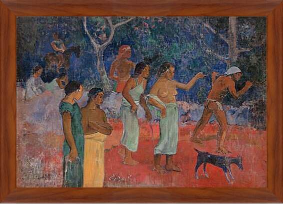 Картина в раме - Scene from Tahitian Life. Поль Гоген