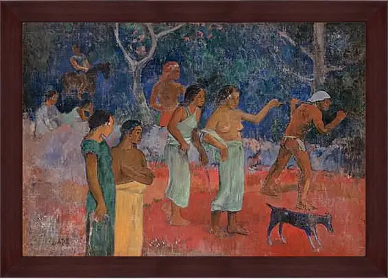 Картина в раме - Scene from Tahitian Life. Поль Гоген