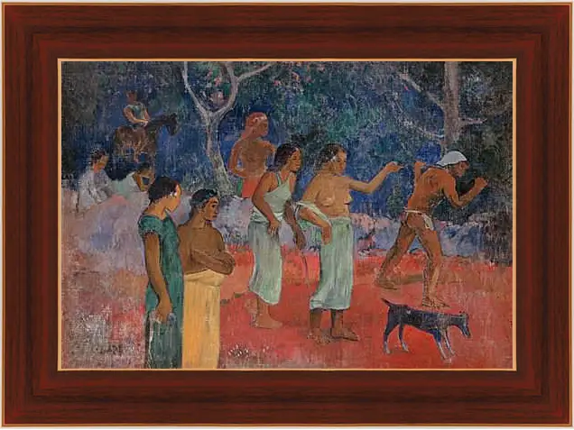 Картина в раме - Scene from Tahitian Life. Поль Гоген