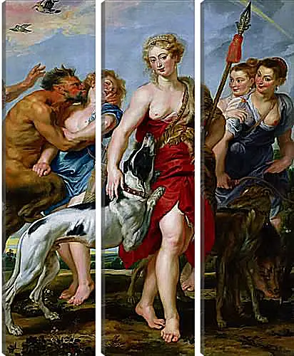 Модульная картина - Diana and Nymphs Departing for the Hunt. Питер Пауль Рубенс