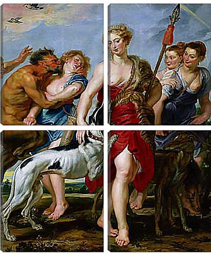 Модульная картина - Diana and Nymphs Departing for the Hunt. Питер Пауль Рубенс