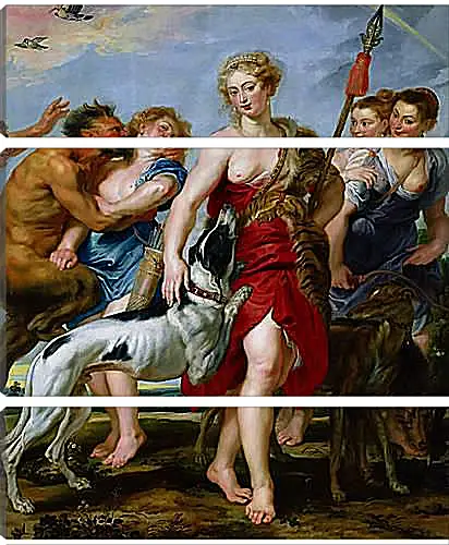 Модульная картина - Diana and Nymphs Departing for the Hunt. Питер Пауль Рубенс