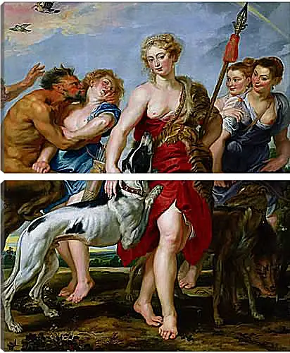 Модульная картина - Diana and Nymphs Departing for the Hunt. Питер Пауль Рубенс