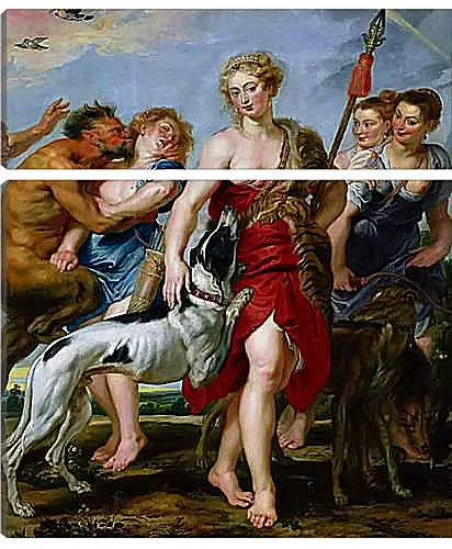 Модульная картина - Diana and Nymphs Departing for the Hunt. Питер Пауль Рубенс